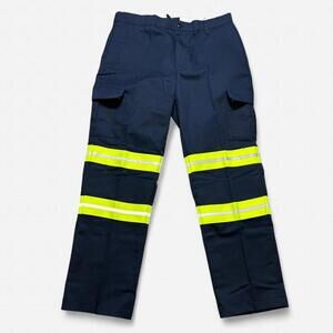 Red Kap Mens 40x34 Navy Blue Enhanced Visibility Reflective Cargo Work Pants